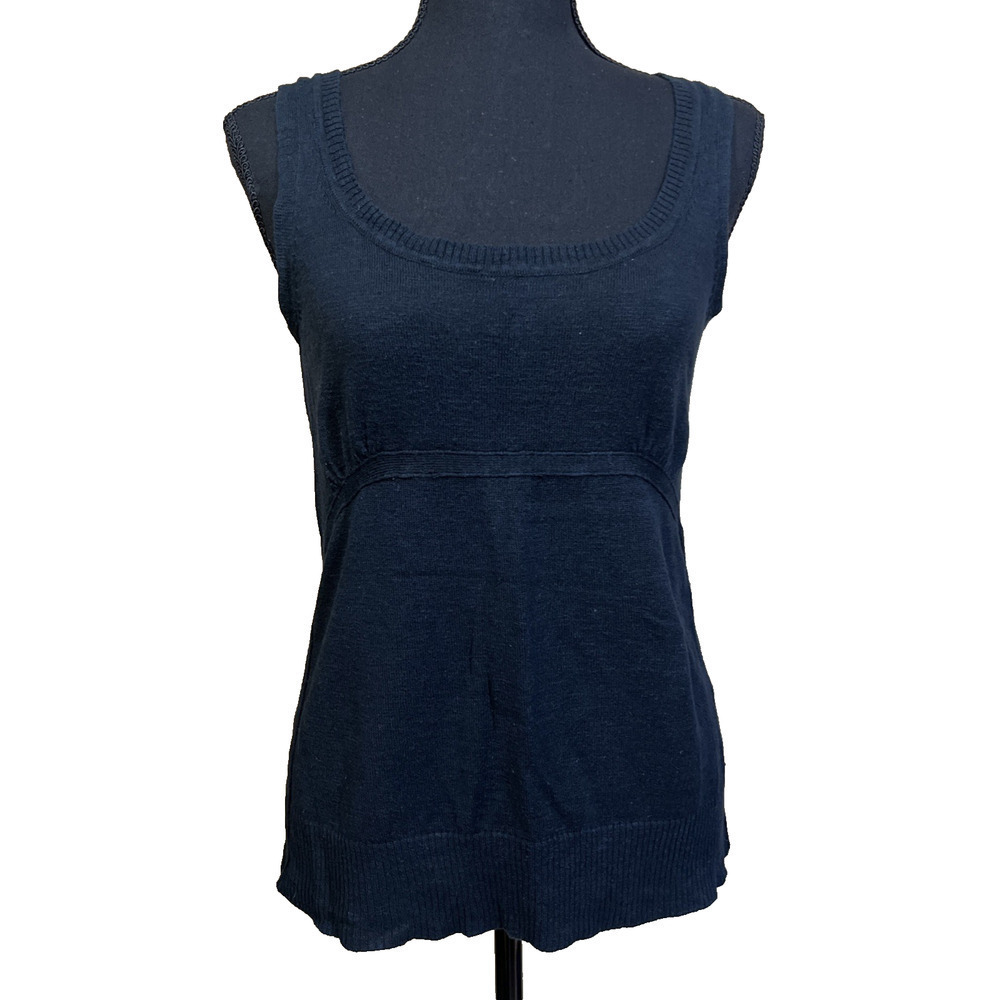 Vintage Old Navy Empire Waist Y2K Linen Blend Sleeveless Top Womens M Whimsigoth